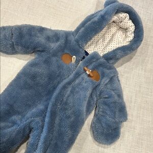 Wippette Blue Fleece Baby Footie coat